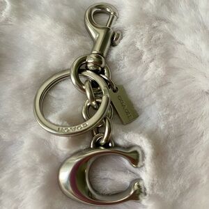 Coach signature Silver charm (keychain)